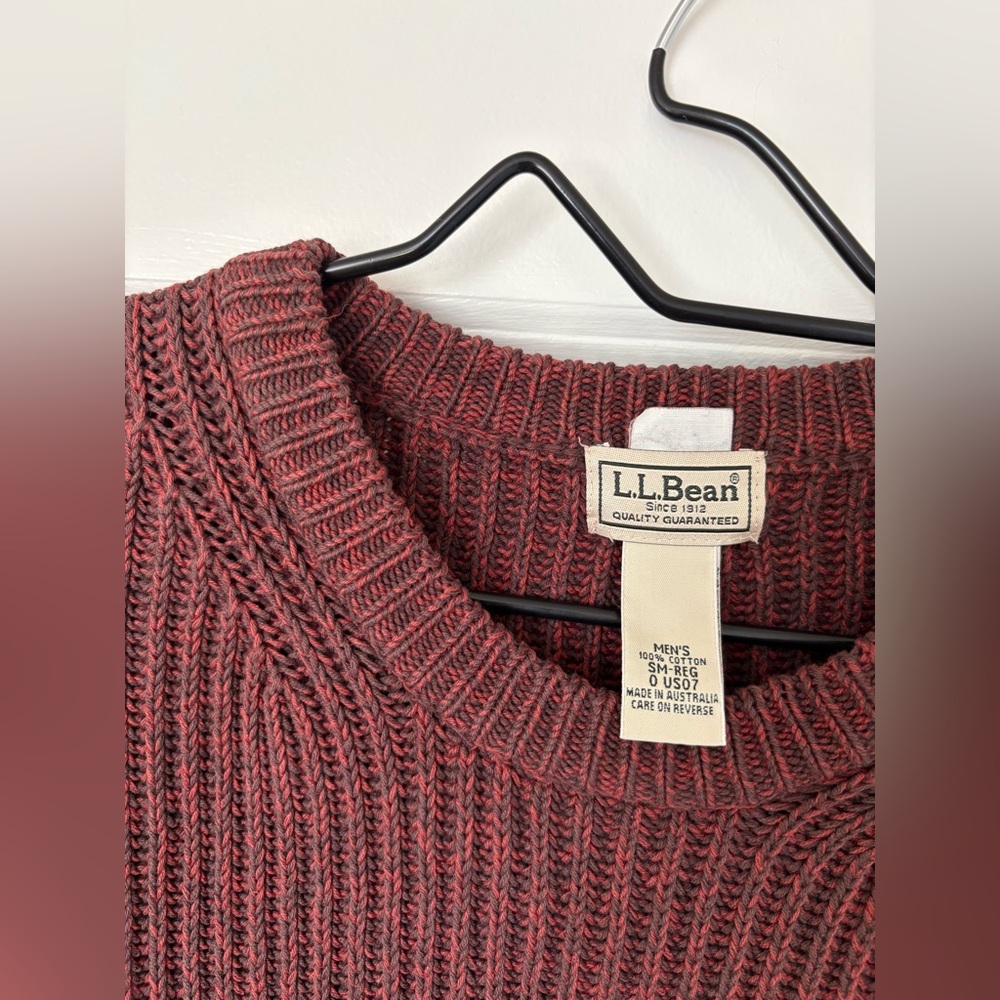 L.L. Bean Burgundy Knit Pullover